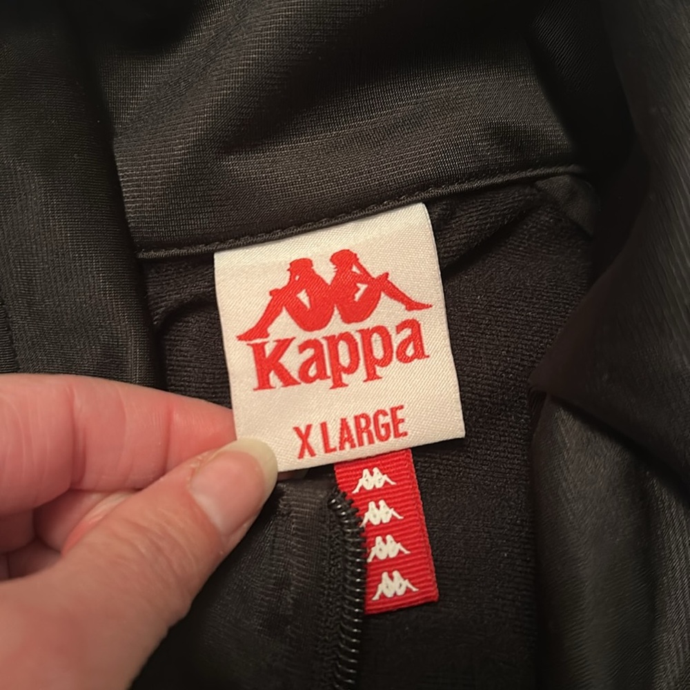 Kappa Jacket bandu X Large Black Full Zip Pockets Track Warm Up Soccer unisex - Picture 6 of 13